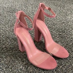 Pink Shoe Republic La ankle-strap heels. (Size 6)